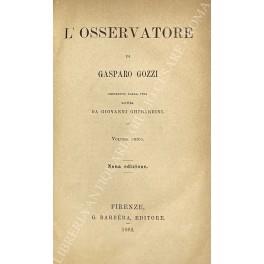 L' osservatore. Preceduto dalla vita scritta da Giovanni Gherardini - Gasparo Gozzi - copertina