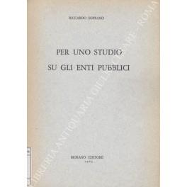 Per uno studio sugli enti pubblici - copertina