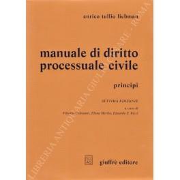 Manuale di diritto processuale civile. Principi. A cura di Vittorio Colesanti, Elena Merlin, Edoardo F. Ricci - copertina