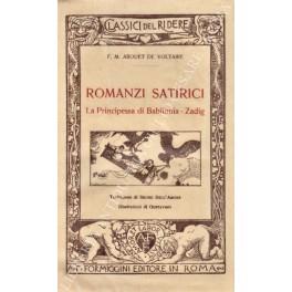 Romanzi satirici. La principessa di Babilonia - Zadig. Traduzione di Bruno dell'Amore. Illustrazioni di Gustavino - copertina