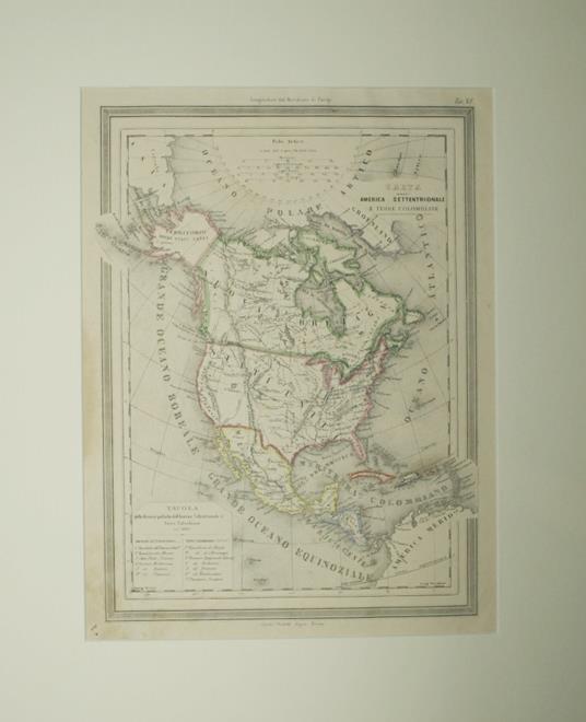 Carta delle divisioni politiche dell'America settentrionale e terre colombiane - copertina