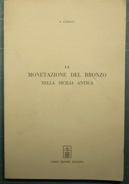 La monetazione del bronzo nella Sicilia antica - copertina