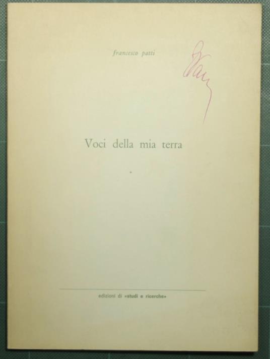 Voci della mia terra - Francesco Patti - copertina