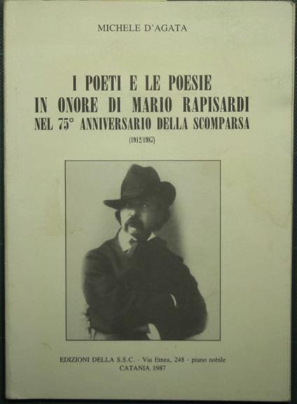 I poeti e le poesie in onore di Mario Rapisardi - copertina