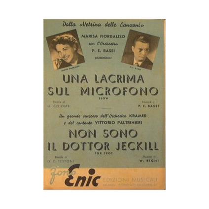 Una lacrima sul microfono ( slow ) - Non sono il dottor Jeckill ( fox trot ) - copertina
