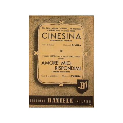 Cinesina ( canzone ritmo moderato ) - Amore mio rispondimi ( canzone ritmo lento ) - copertina