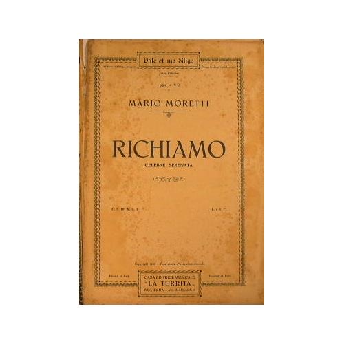Richiamo ( celebre serenata ) - Mario Moretti - copertina