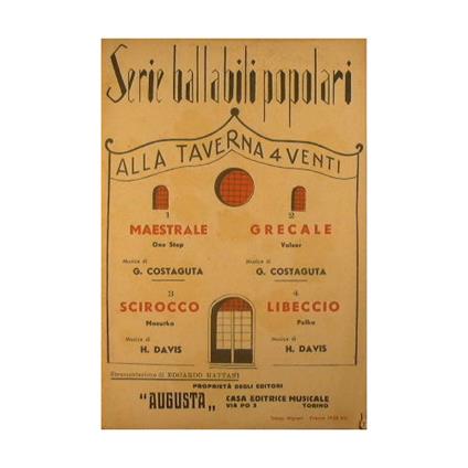 Maestrale ( one step ) - Grecale ( valzer ) - Scirocco ( mazurka ) - Libeccio ( polka ) - copertina