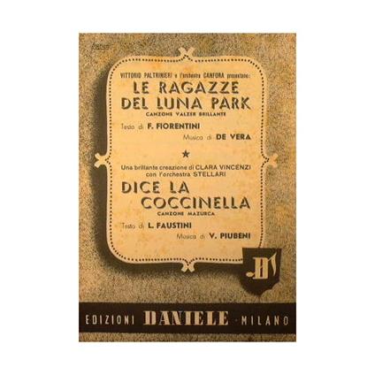 Le ragazze del luna park ( canzone valzer brillante ) - Dice la coccinella ( canzone mazurka ) - copertina