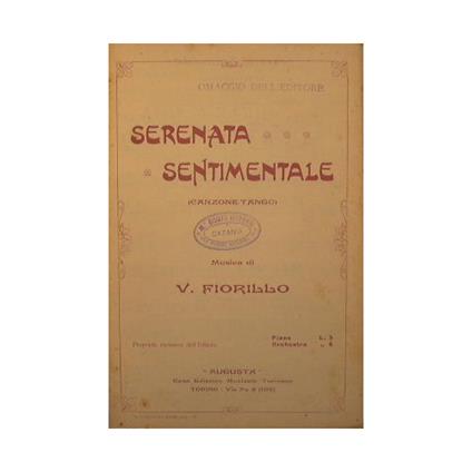 Serenata Sentimentale ( canzone tango ) - copertina