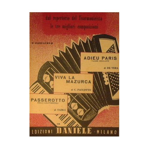 Adieu Paris ( valzer brillante ) - Viva la mazurca ( mazurca ) - Passerotto ( polca caratteristica ) - copertina