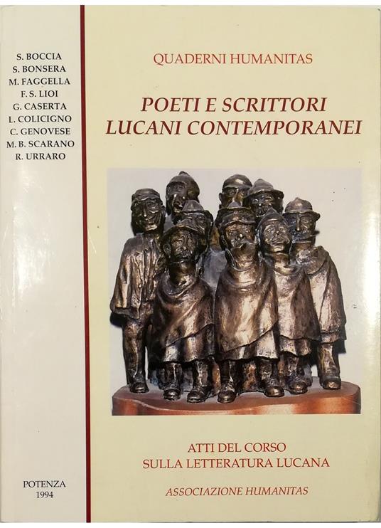 Poeti e scrittori lucani contemporanei Atti del corso sulla letteratura lucana - copertina