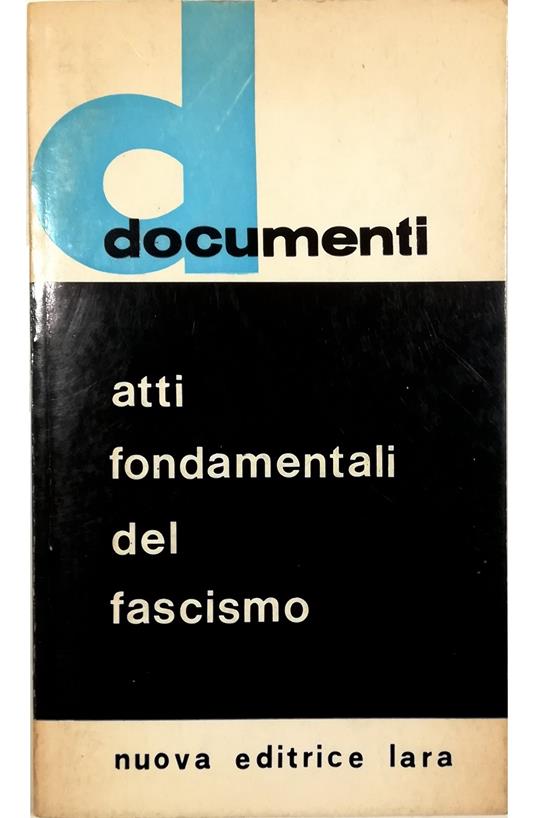 Atti fondamentali del fascismo - copertina