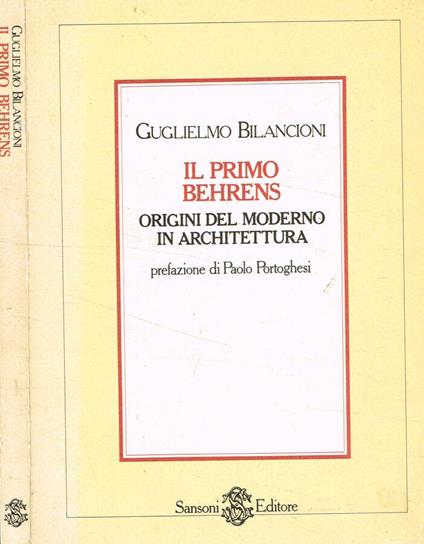Il primo Behrens - Guglielmo Bilancioni - copertina