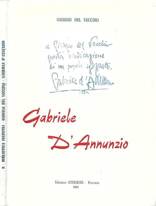 Gabriele D'Annunzio - Giorgio Del Vecchio - copertina