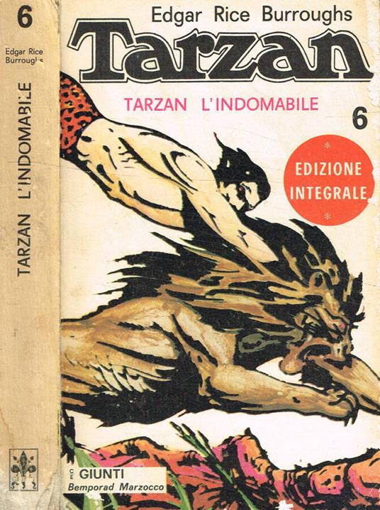 Tarzan l'indomabile - Edgar R. Burroughs - copertina