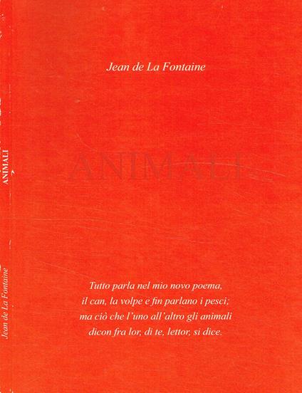 Animali - Jean de La Fontaine - copertina