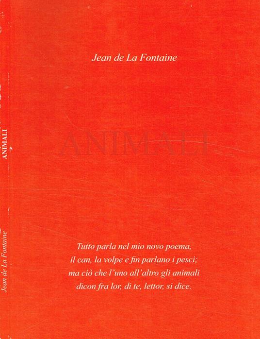 Animali - Jean de La Fontaine - copertina
