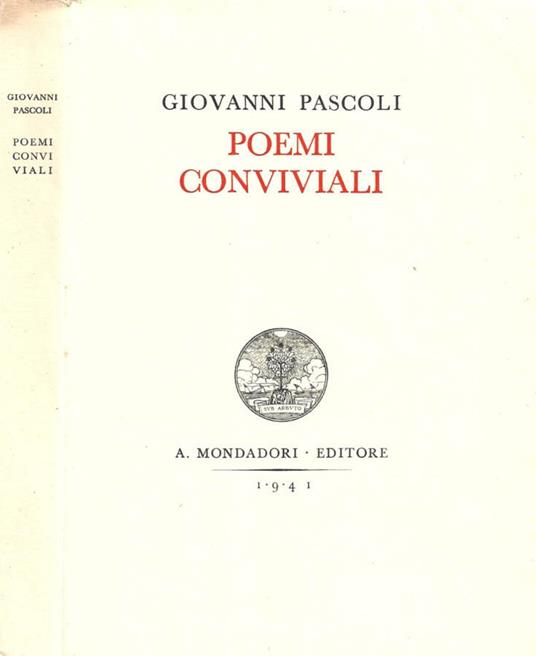 Poemi Conviviali - Giovanni Pascoli - copertina