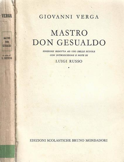 Mastro Don Gesualdo - Giovanni Verga - copertina