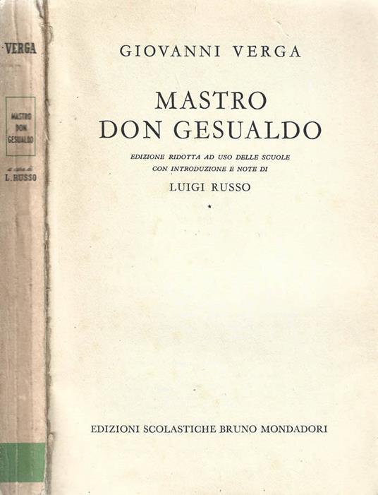 Mastro Don Gesualdo - Giovanni Verga - copertina