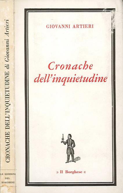 Cronache dell'inquietudine - Giovanni Artieri - copertina