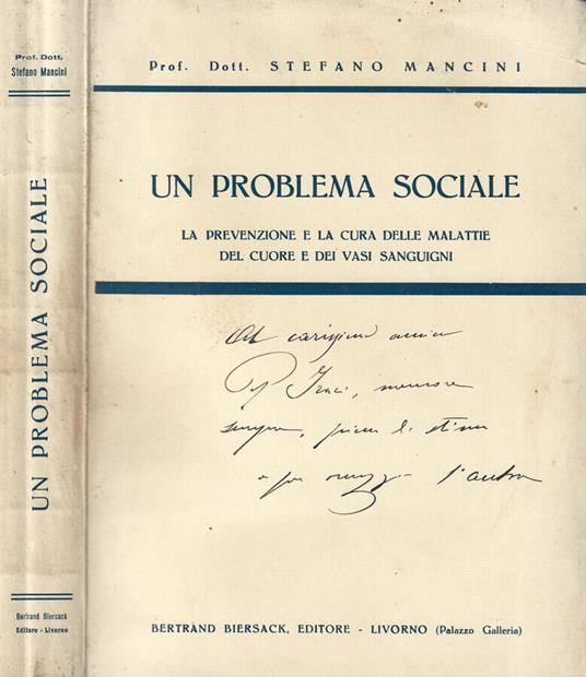 Un problema sociale - Stefano Mancini - copertina