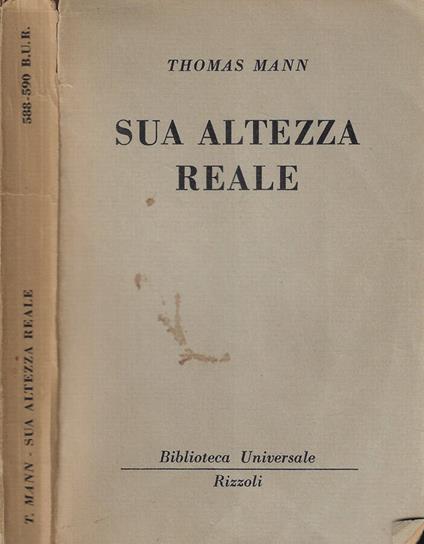 Sua altezza reale - Thomas Mann - copertina