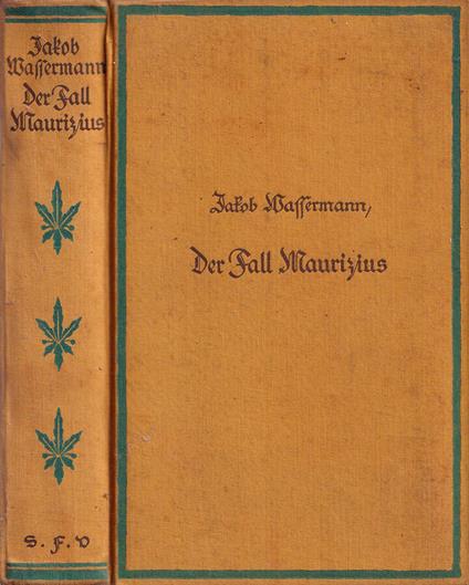 Der fall Maurizius - Jakob Wassermann - copertina