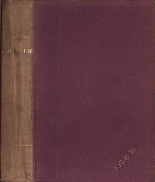 Volere è potere - Michele Lessona - copertina