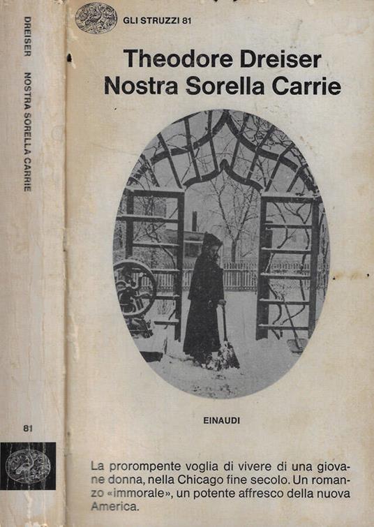 Nostra sorella Carrie - Theodore Dreiser - copertina
