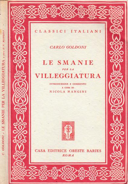 Le smanie per la villeggiatura - Carlo Goldoni - copertina