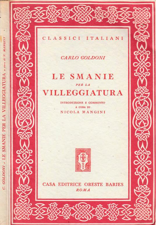 Le smanie per la villeggiatura - Carlo Goldoni - copertina