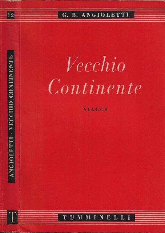 Vecchio Continente - G. Battista Angioletti - copertina