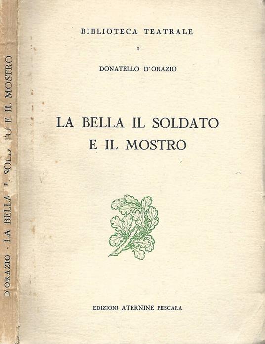 La bella il soldato e il mostro - Donatello D'Orazio - copertina