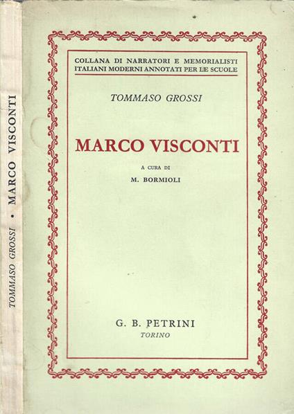Marco Visconti - Tommaso Grossi - copertina