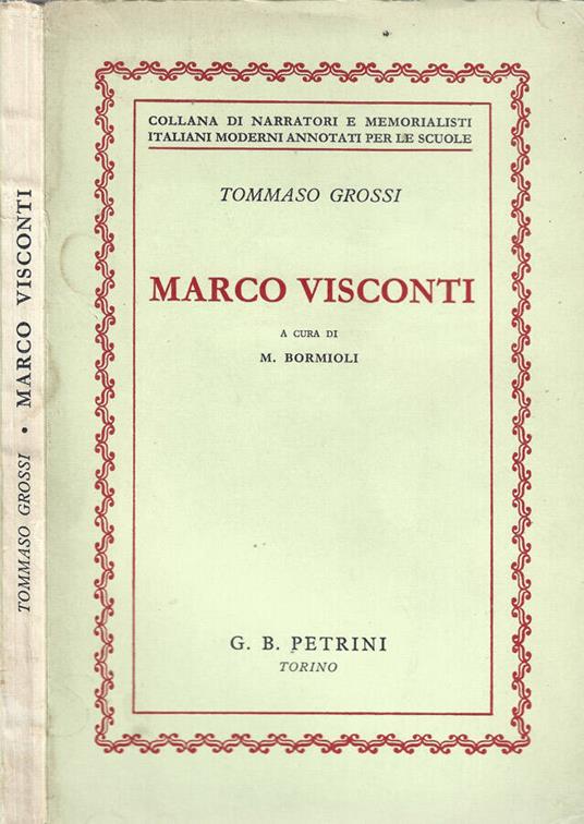 Marco Visconti - Tommaso Grossi - copertina