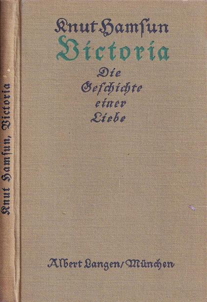 Victoria - Knut Hamsun - copertina