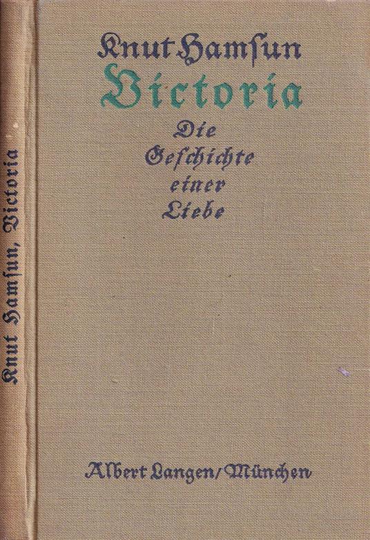 Victoria - Knut Hamsun - copertina