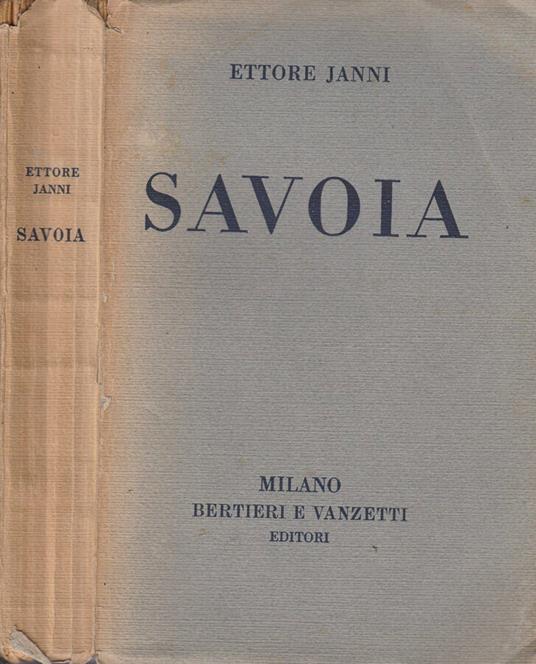 Savoia - Ettore Janni - copertina