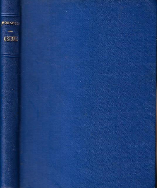 Orione - Ercole Luigi Morselli - copertina
