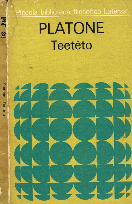 Teetèto - Platone - copertina