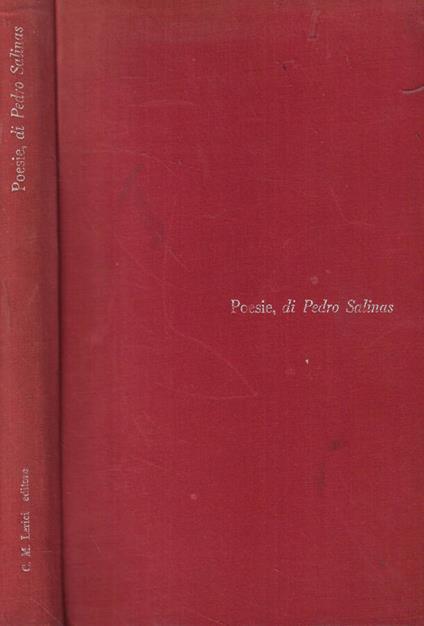 Poesie - Pedro Salinas - copertina
