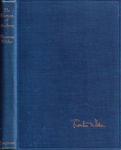The woman of Andros - Thornton Wilder - copertina