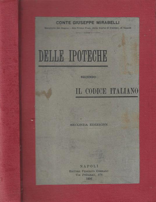 Delle ipoteche - Giuseppe Mirabelli - copertina