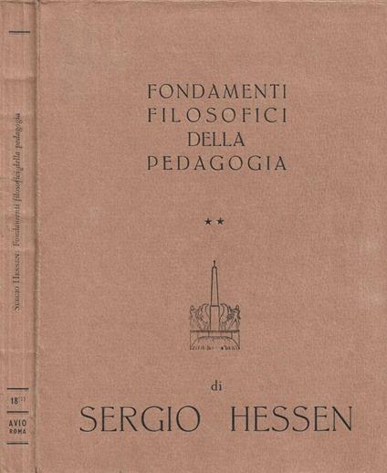 Fondamenti filosofici della pedagogia - Sergej Hessen - copertina
