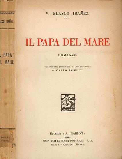 Il Papa del mare - Vicente Blasco Ibáñez - copertina