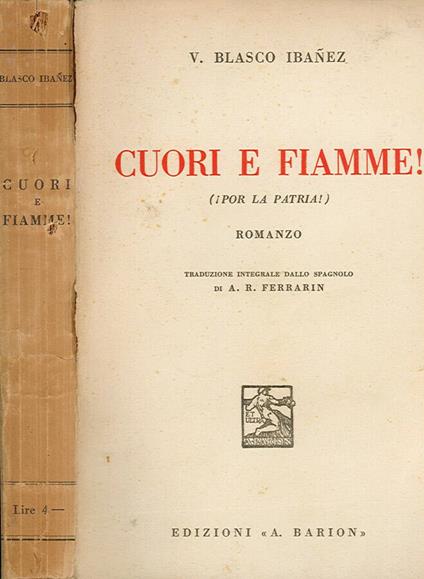 Cuori e fiamme - Vicente Blasco Ibáñez - copertina