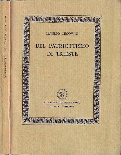 Del patriottismo di Trieste - Manlio Cecovini - copertina