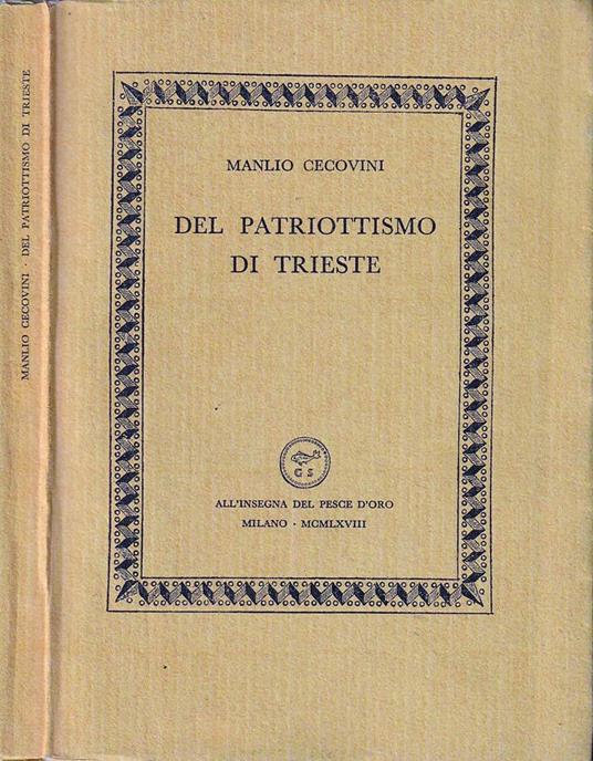 Del patriottismo di Trieste - Manlio Cecovini - copertina